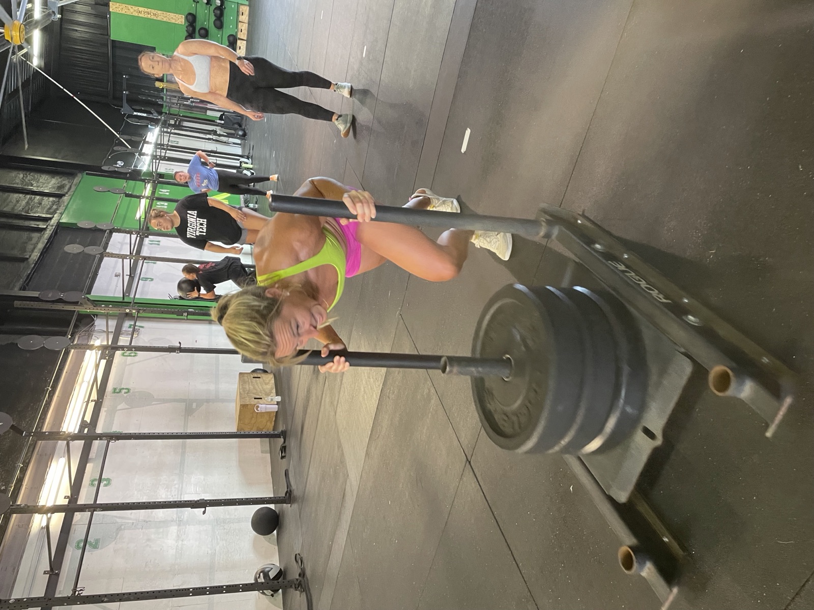 Athletes training together in a group class at Varno Fitness